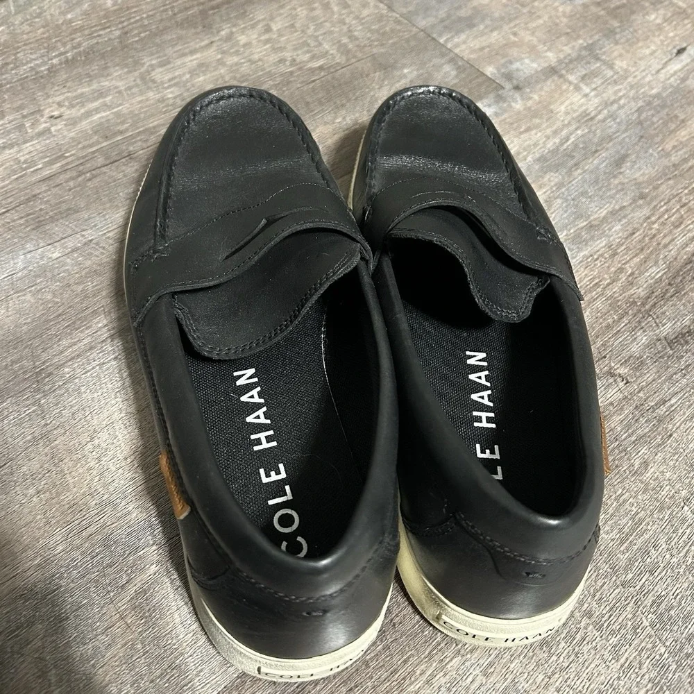 Cole Haan Nantucket Penny Loafers Black Leather Men's Size 9M